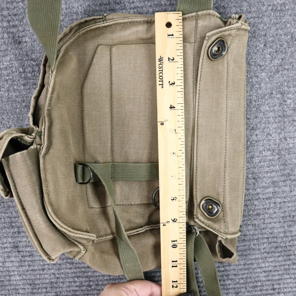 Vintage US Military USGI Gas Mask Carrier Bag Canvas Stamped Field Gear Utility